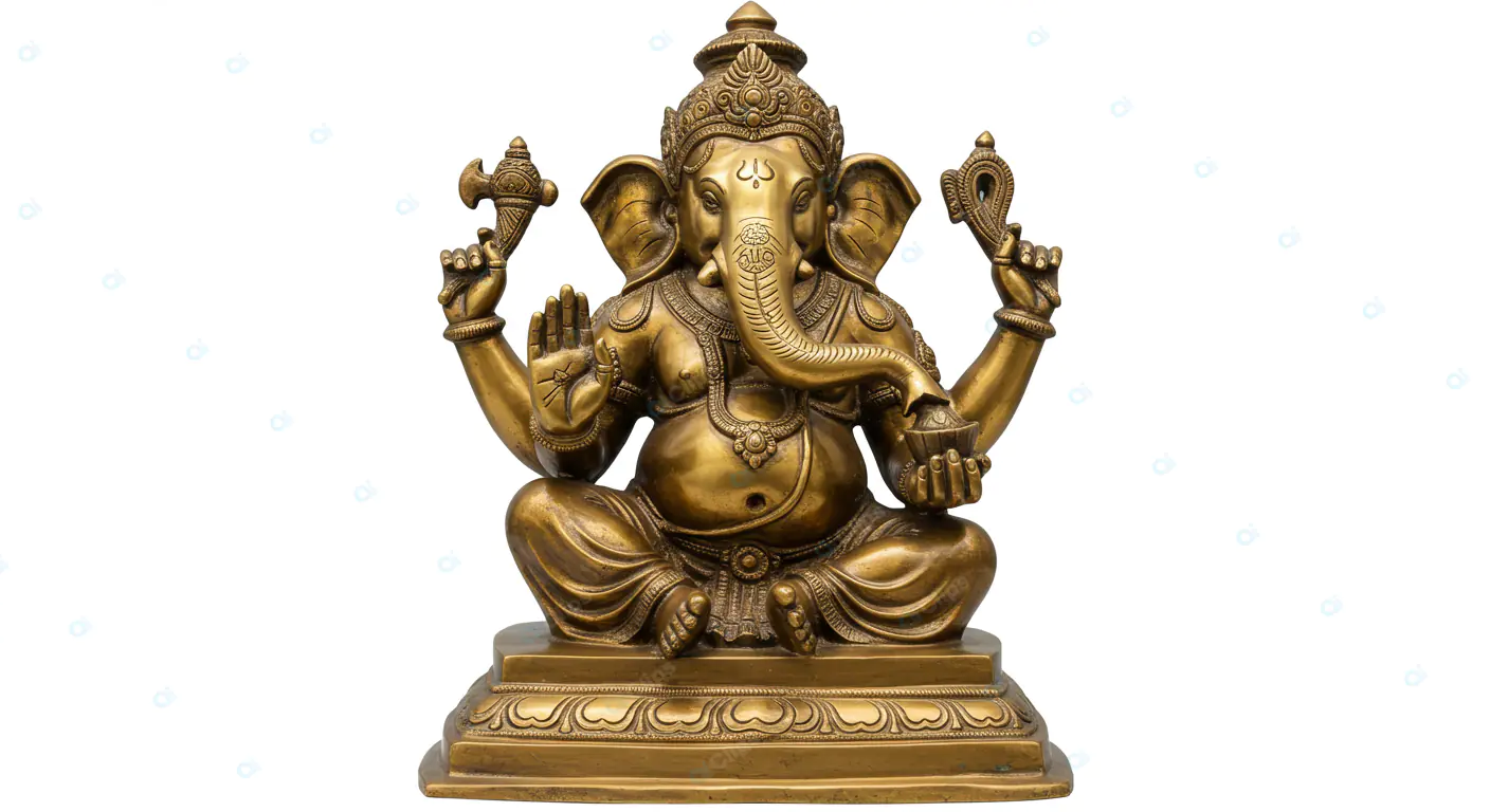 Majestic Bronze Ganesha Sculpture