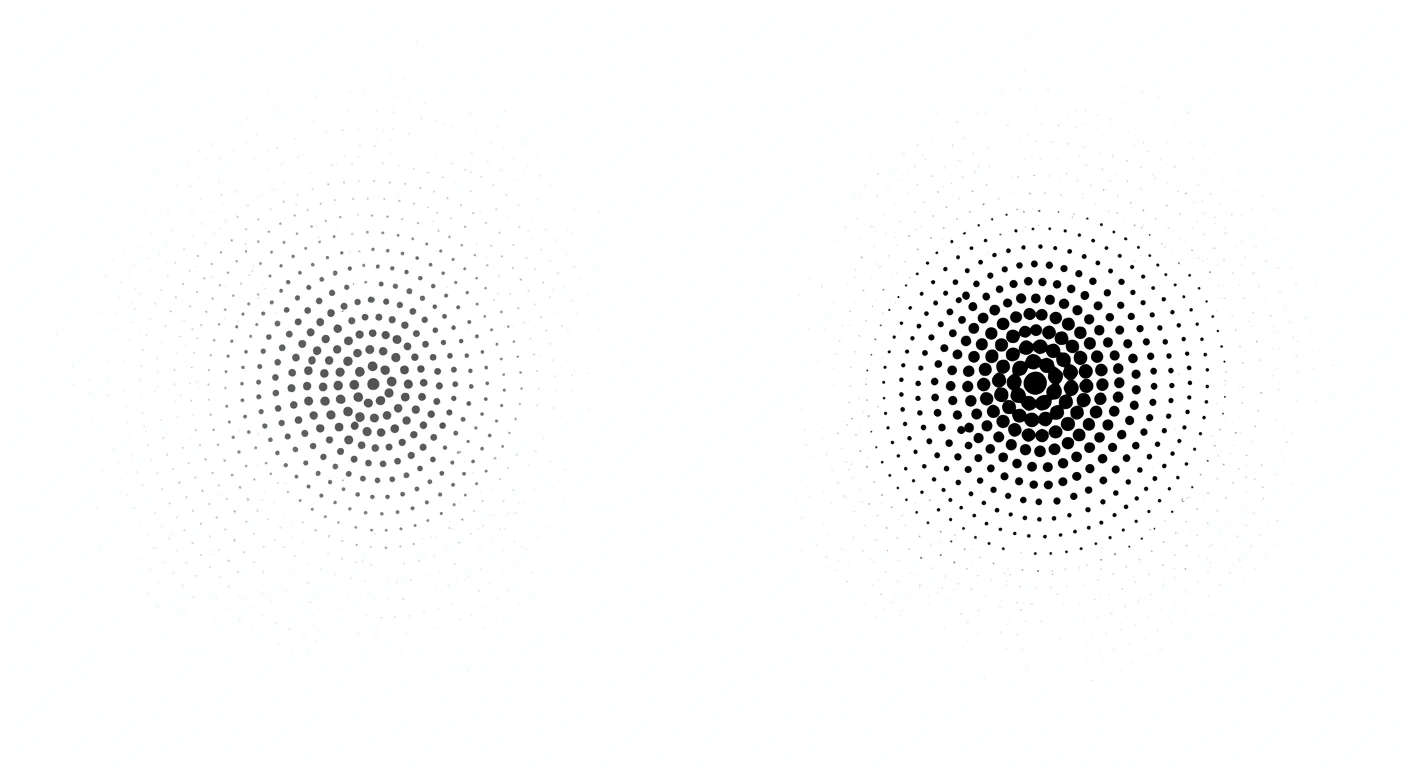 Circular Halftone Dot Burst Pattern for Abstract Design