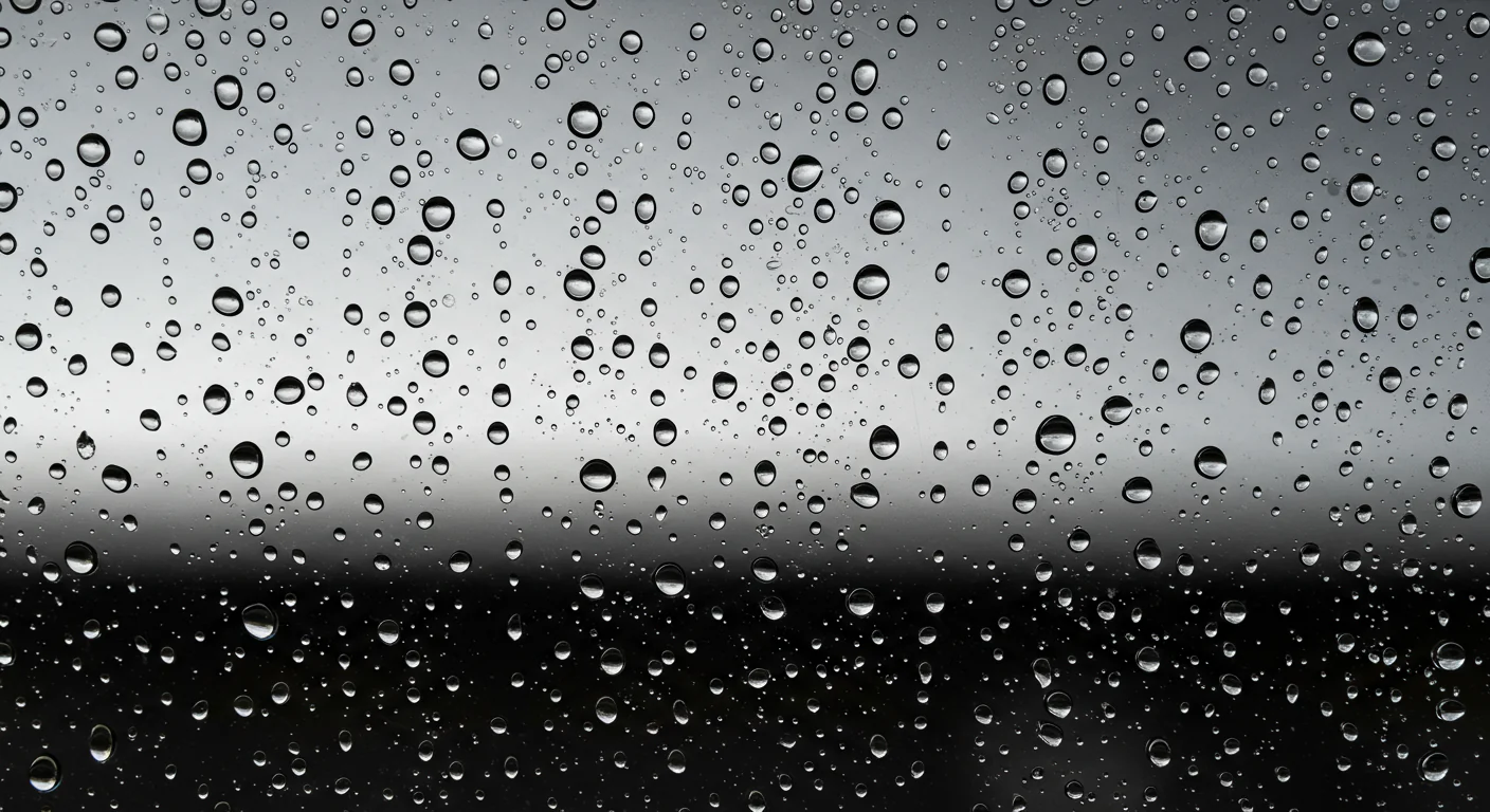 Realistic Rain Drops on Window Glass Texture Background