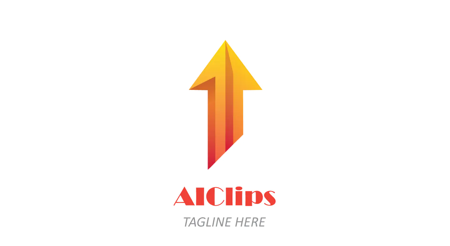 Modern Upward Arrow Logo in Gradient Red and Yellow for Growth and Success Brands