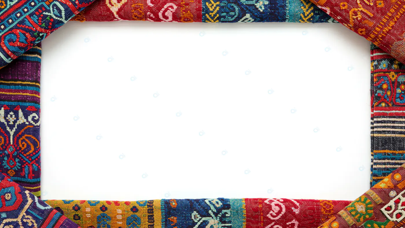 Vibrant Ethnic Textile Frame