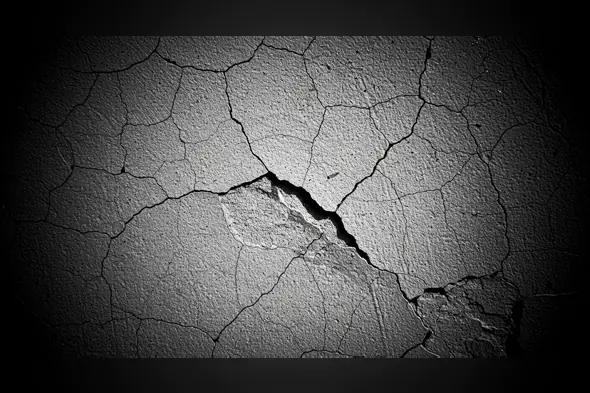 Close-Up Cracked Cement Wall Texture for Grunge Designs
