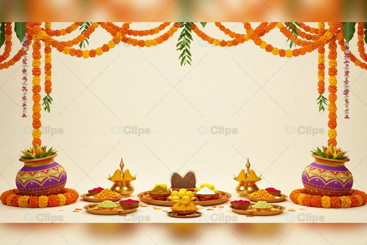Traditional Festive Pooja Background