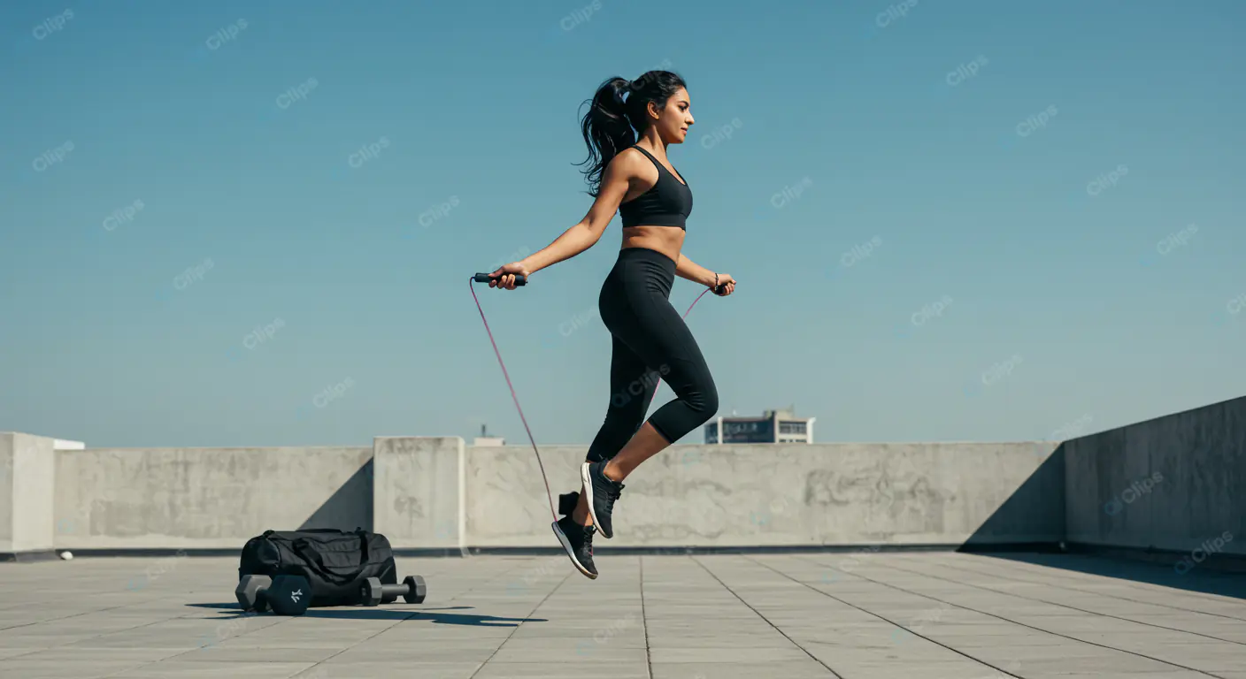 Urban Rooftop Jump Rope Workout