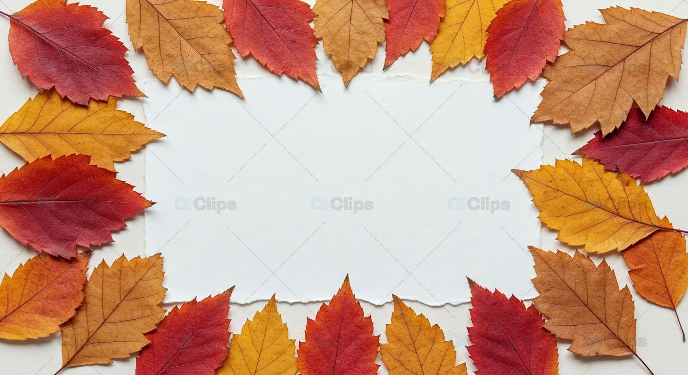 Autumn Leaves Frame for Creative Projects