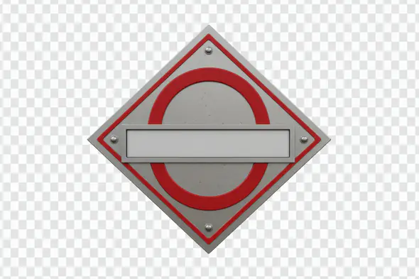 Blank Metro Station Signboard PNG – Editable Indian Railway Nameplate Design