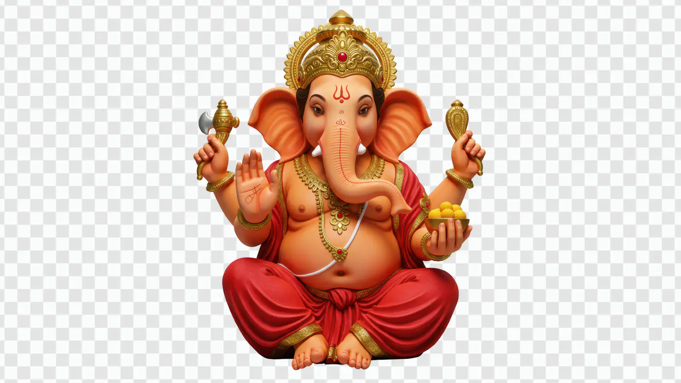 Resplendent Ganesha Deity Illustration