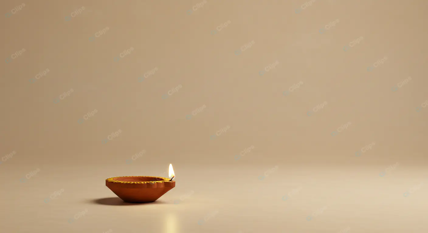 Minimalist Diya Flame