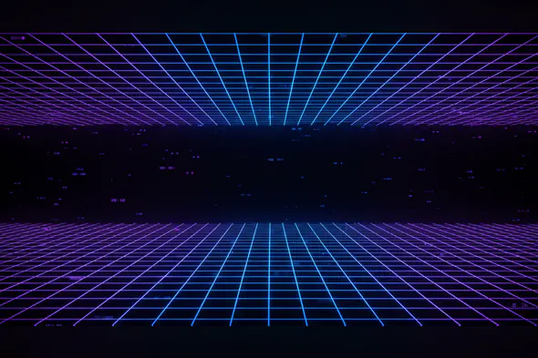 Futuristic Neon Grid Background