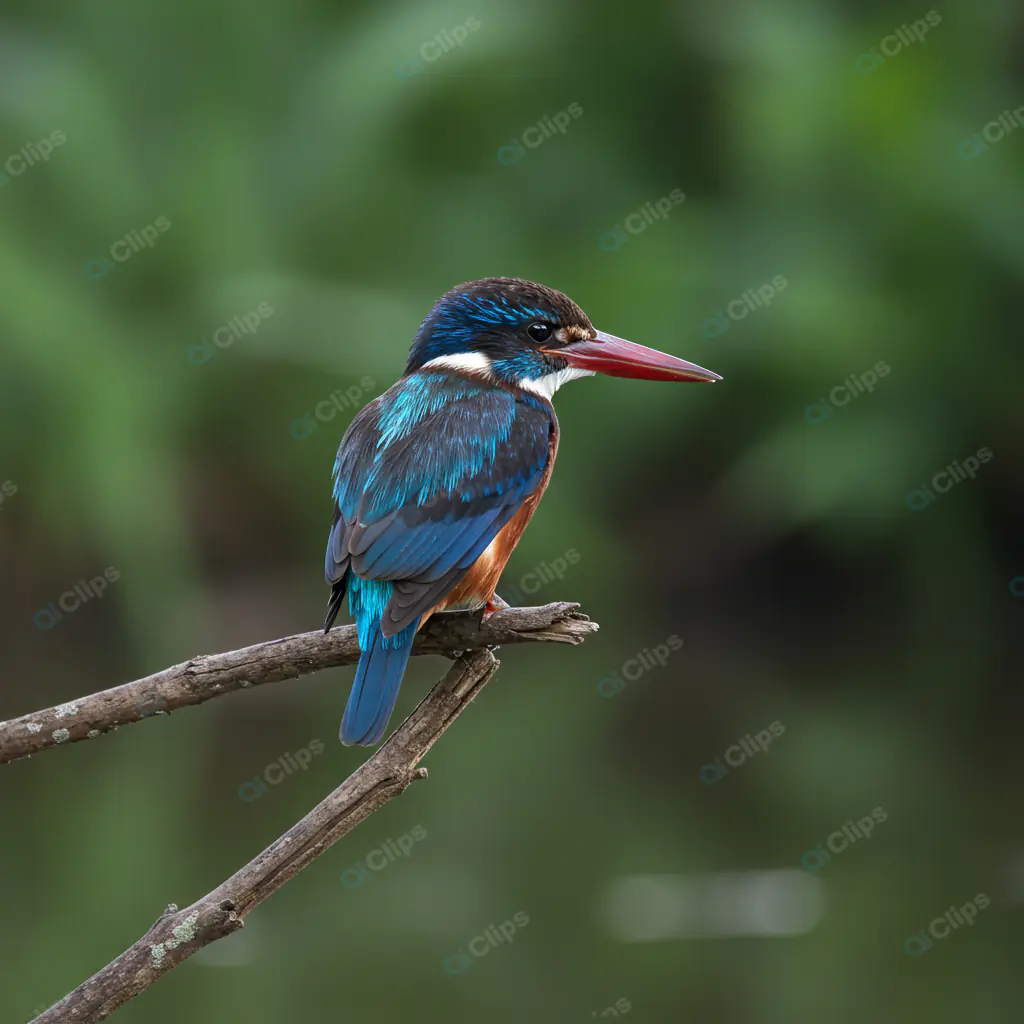 Vibrant Kingfisher on Branch
