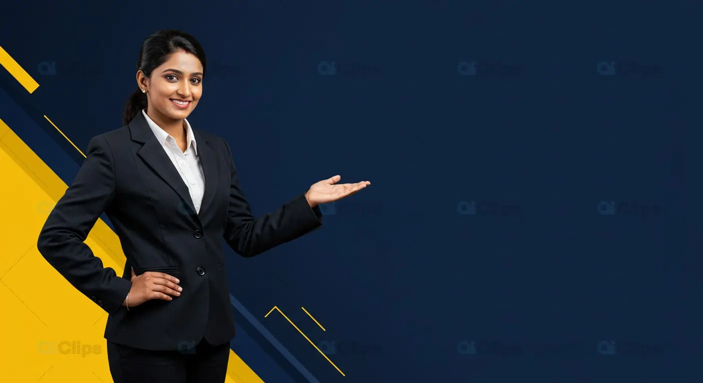 Contemporary Leadership Woman in Suit, Abstract Visual