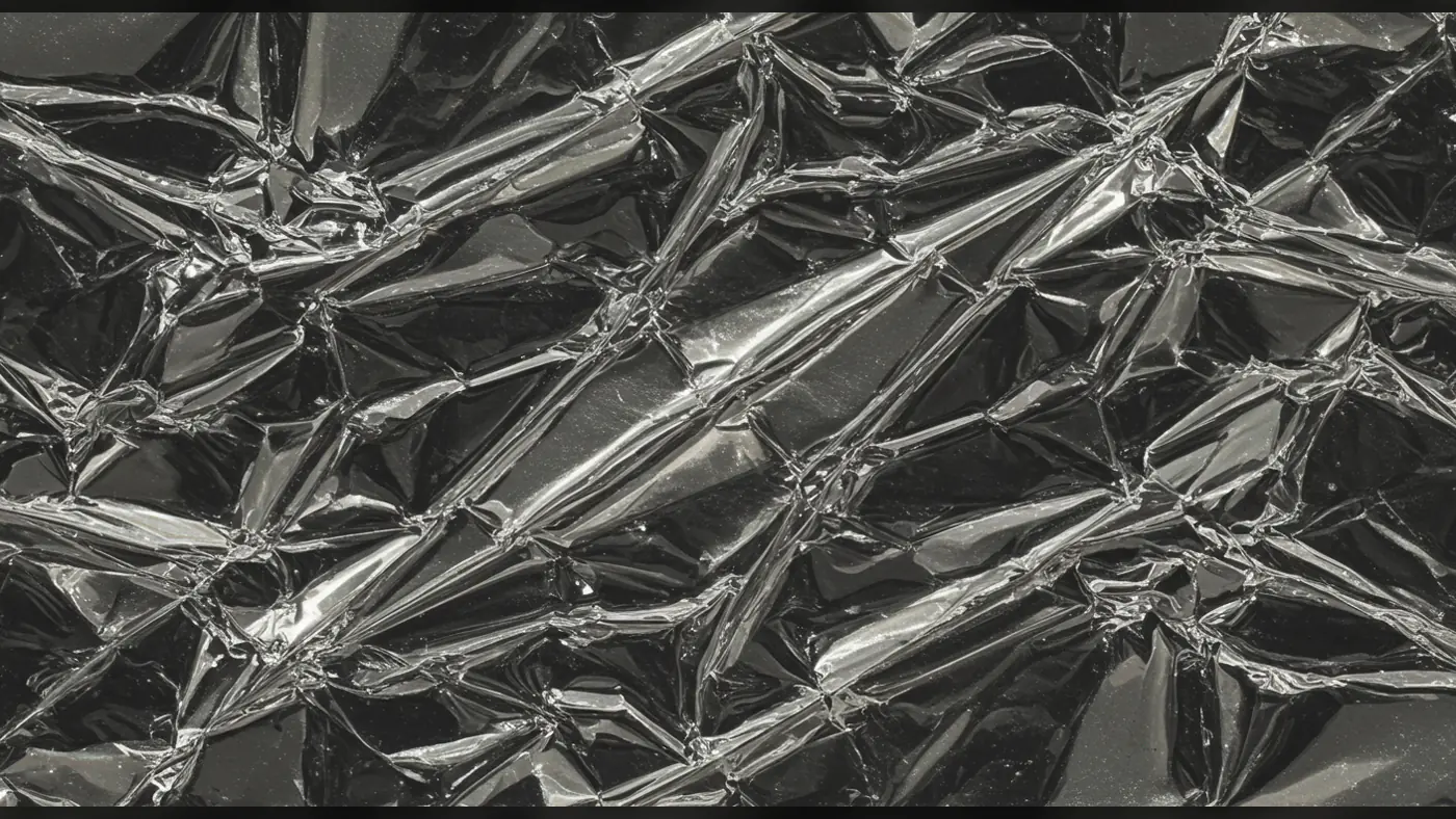 Crinkled Metallic Foil Texture for Futuristic Backgrounds