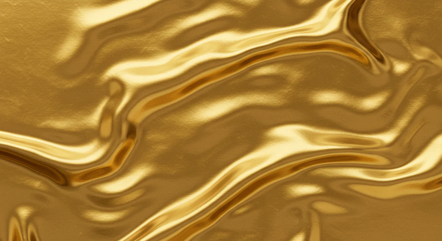 Golden Melted Metallic Wave Texture