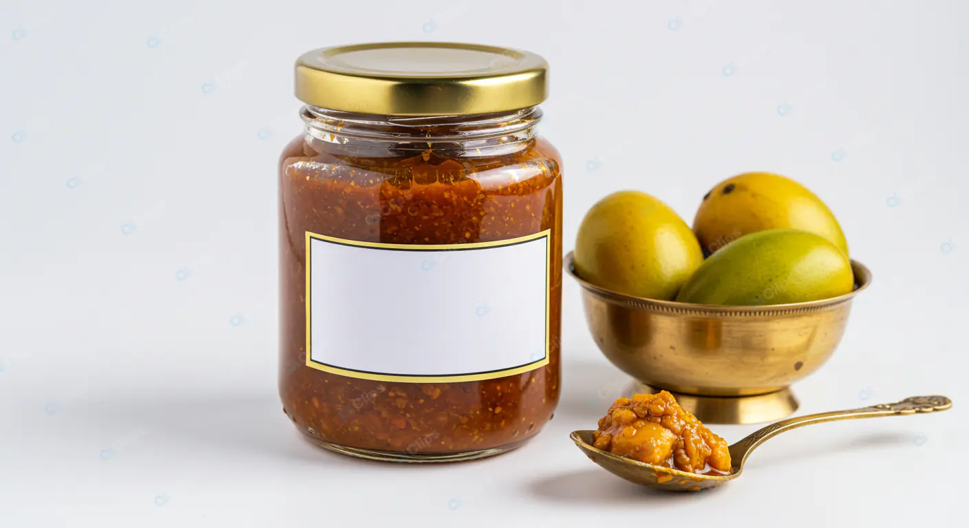 Artisanal Mango Chutney Presentation