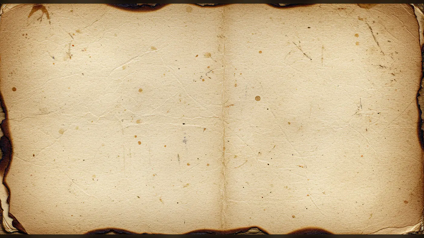 Aged Burnt Paper Texture with Natural Folds and Scorched Edges