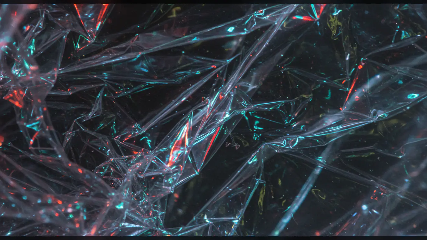Iridescent Plastic Wrap Texture Background