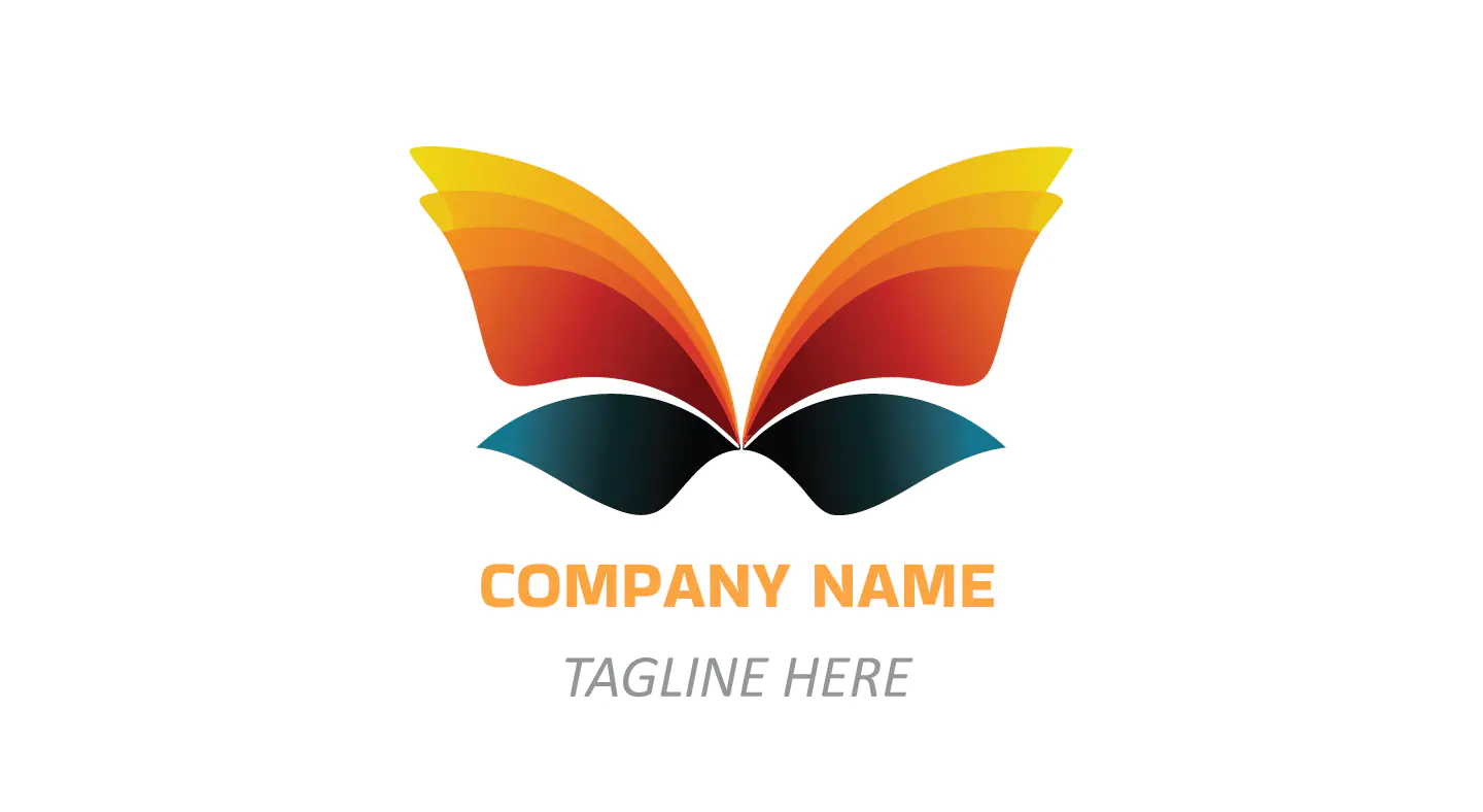 Colorful Abstract Butterfly Logo for Creative, Wellness, or Lifestyle Brands