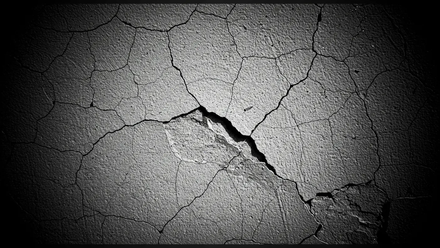 Close-Up Cracked Cement Wall Texture for Grunge Designs