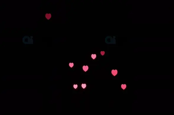 Floating Red and Pink Hearts Motion Background