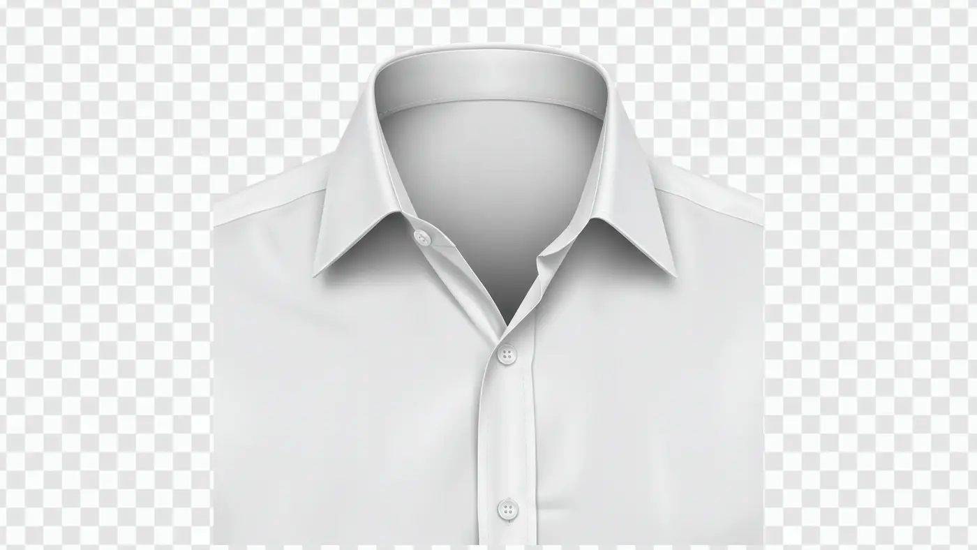 White Formal Shirt Collar PNG Clipart for Fashion Design Mockups