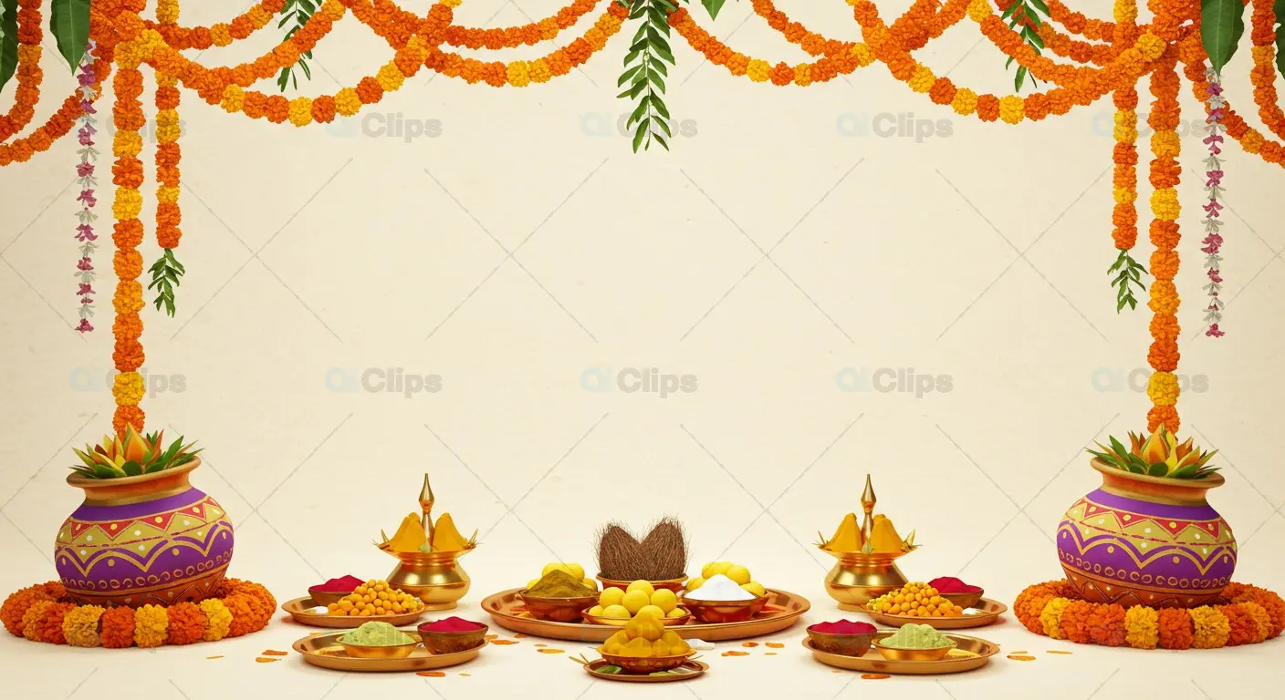 Traditional Festive Pooja Background