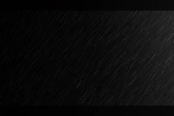 Heavy Diagonal Rain Overlay on Black Background
