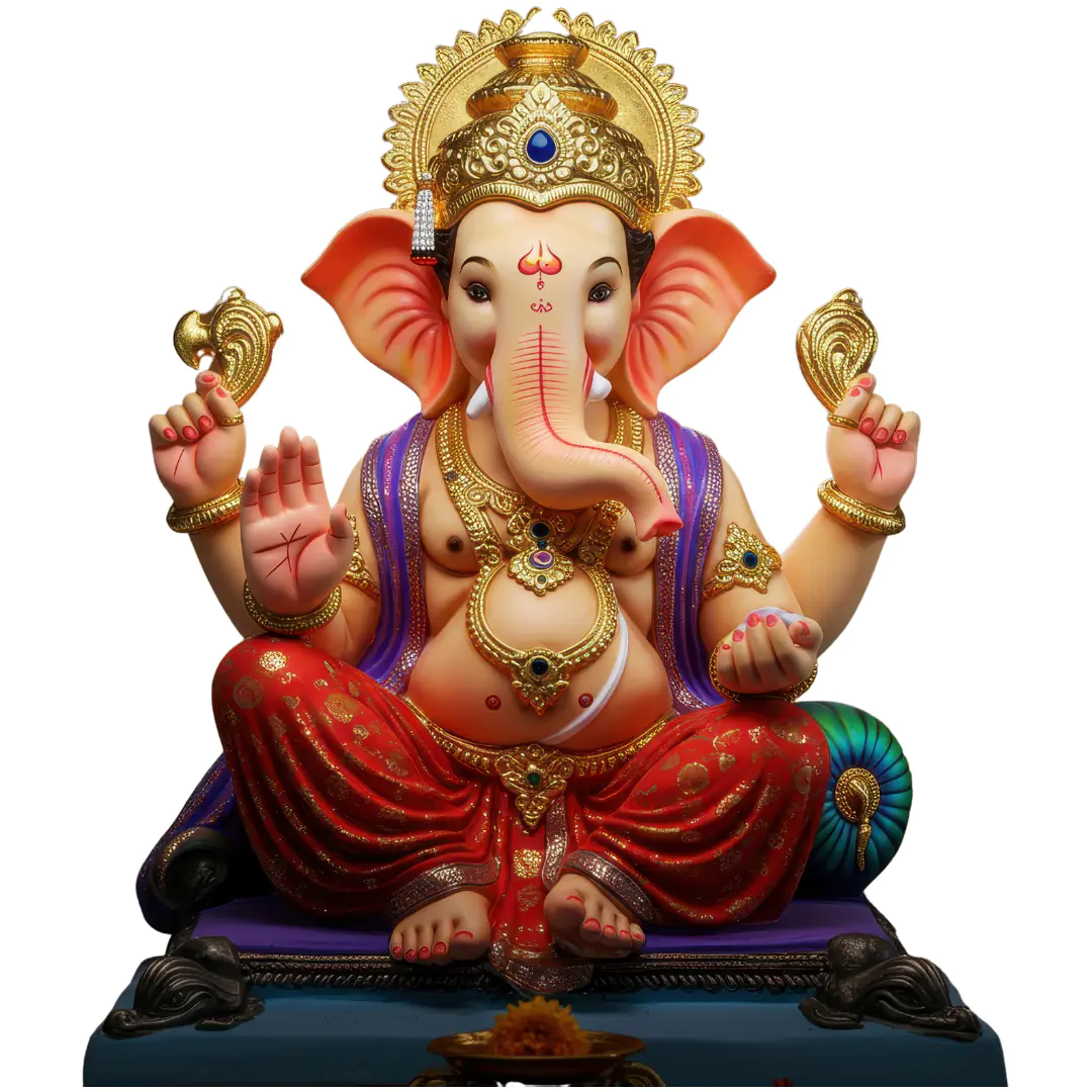 Lord Ganesha PNG Clipart for Festivals, Puja, and Decorations