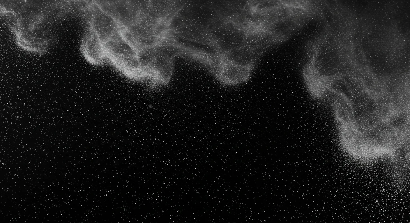 Fine Dust Cloud and Smoke Overlay on Black Background