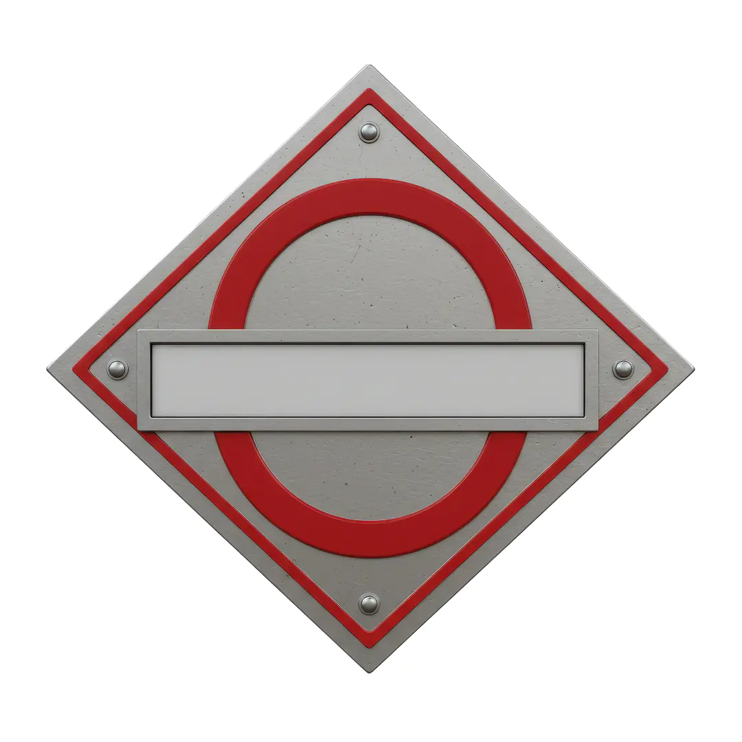 Blank Metro Station Signboard PNG – Editable Indian Railway Nameplate Design