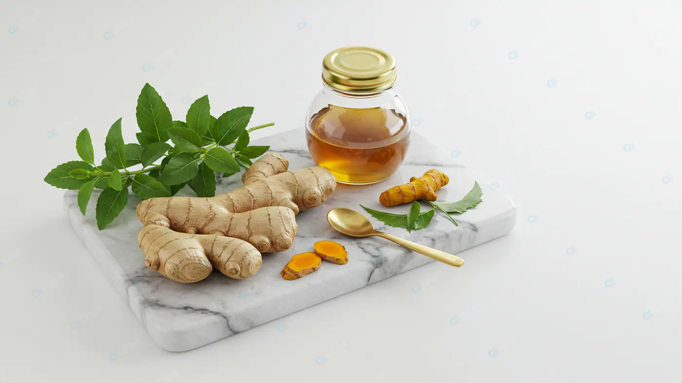 Ginger and Honey Wellness Composition