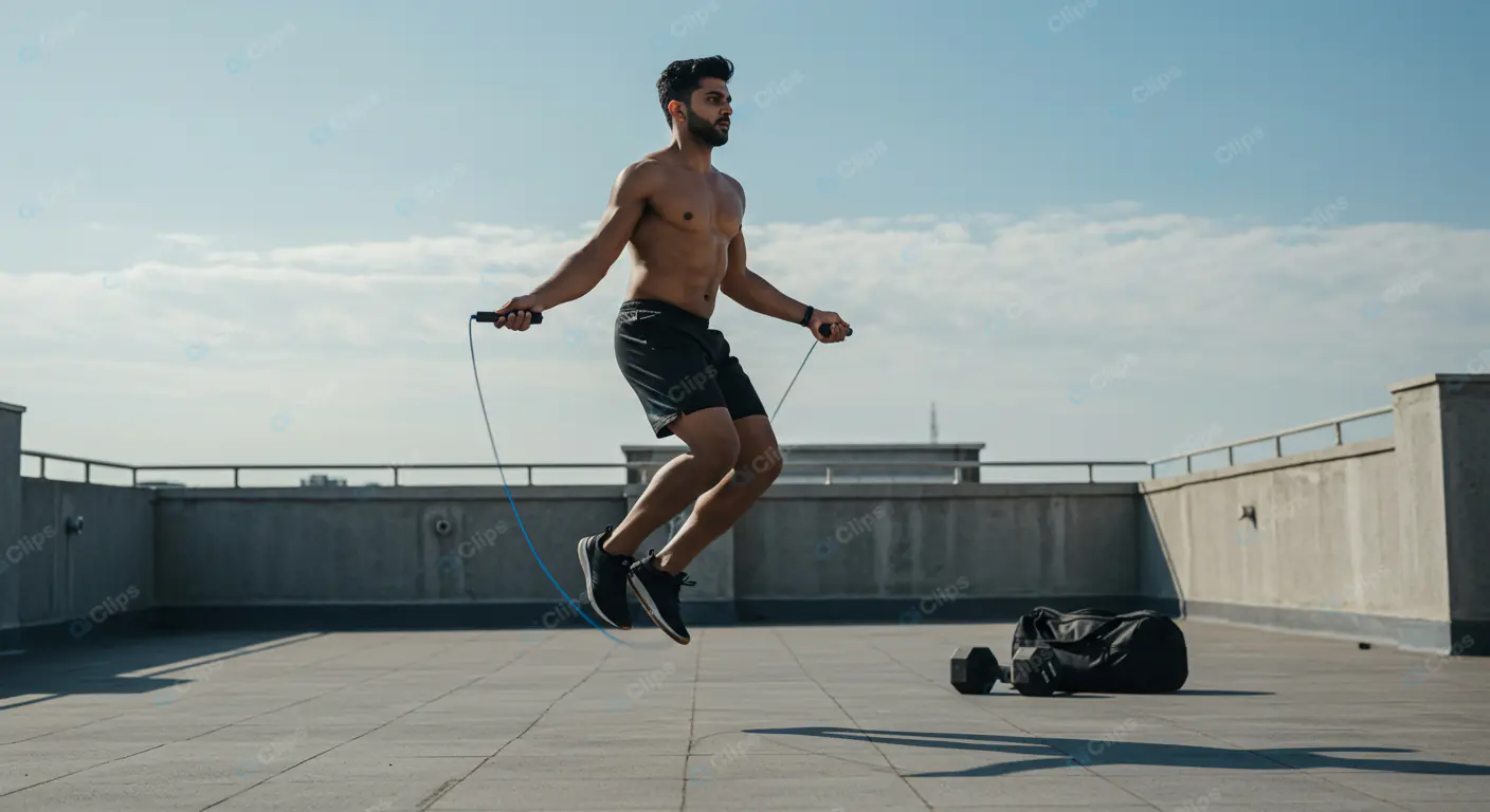 Rooftop Fitness: Jump Rope Intensity