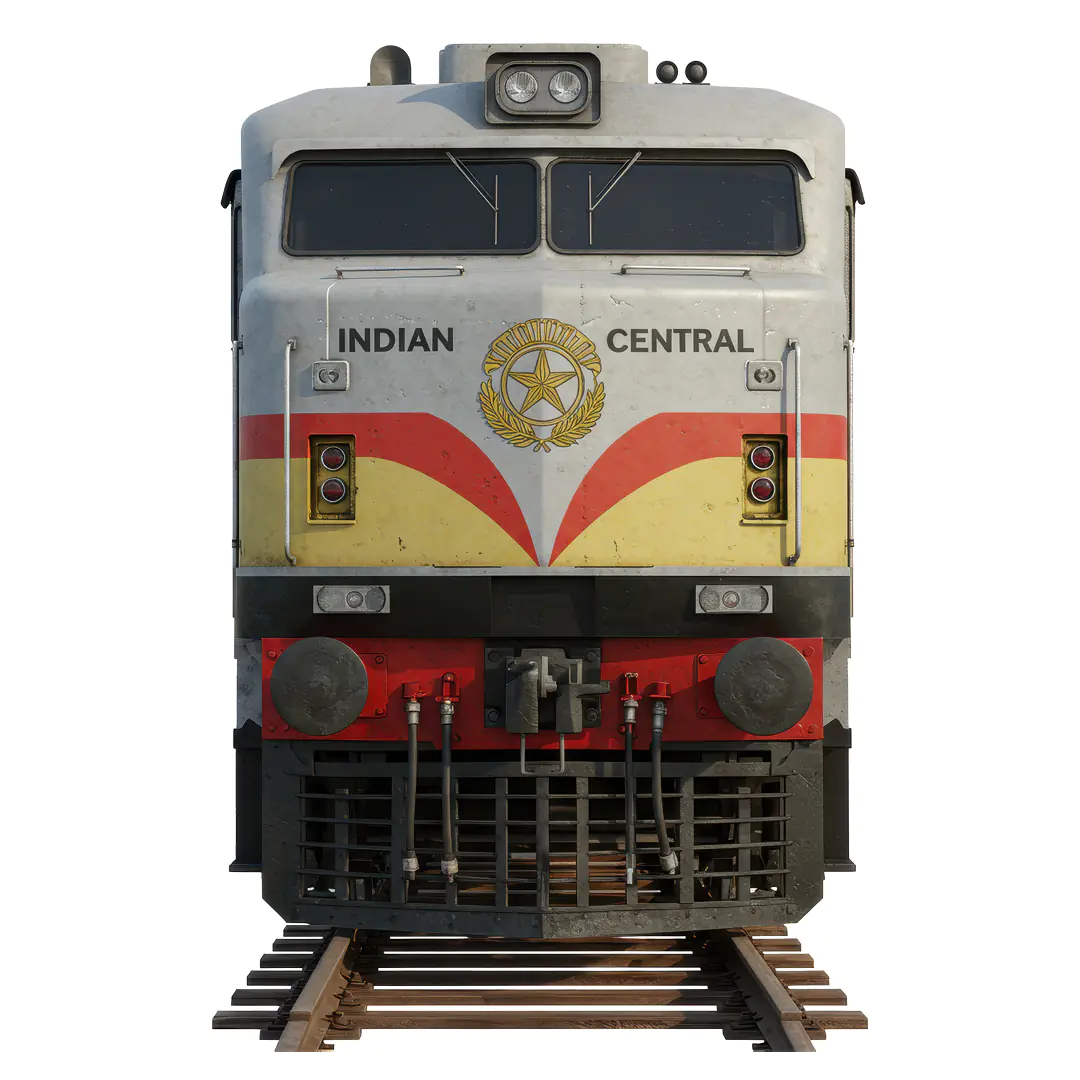 Classic Indian Central Train Engine PNG