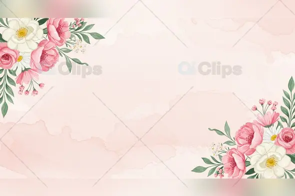 Pastel Pink Floral Background