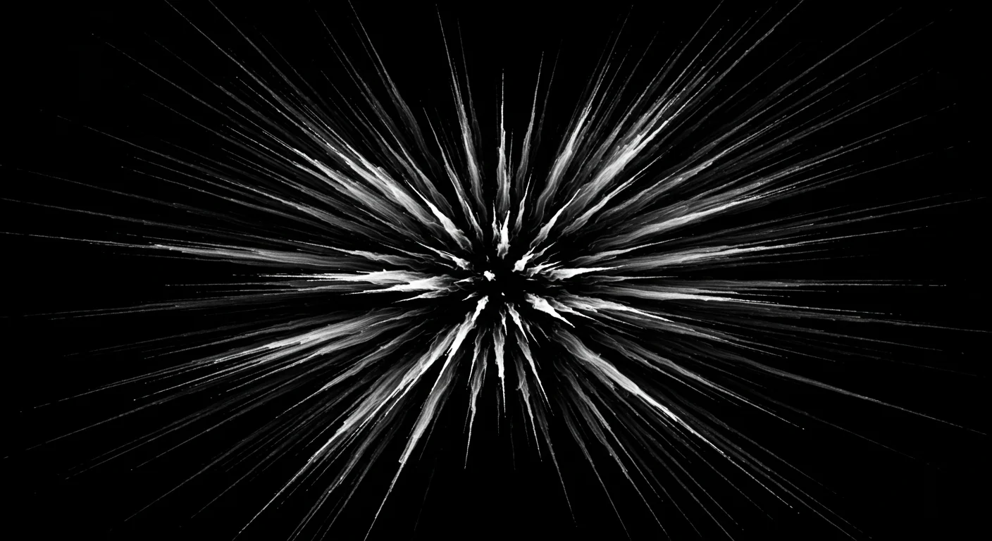 Radial Ink Blast Texture on Black Background