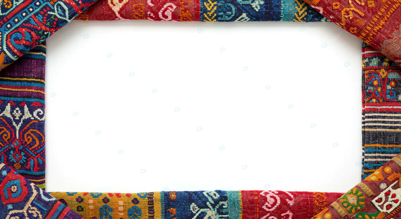 Vibrant Ethnic Textile Frame