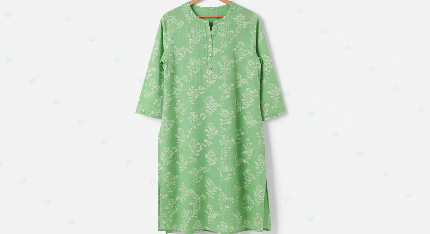 Mint Green Floral Kurta