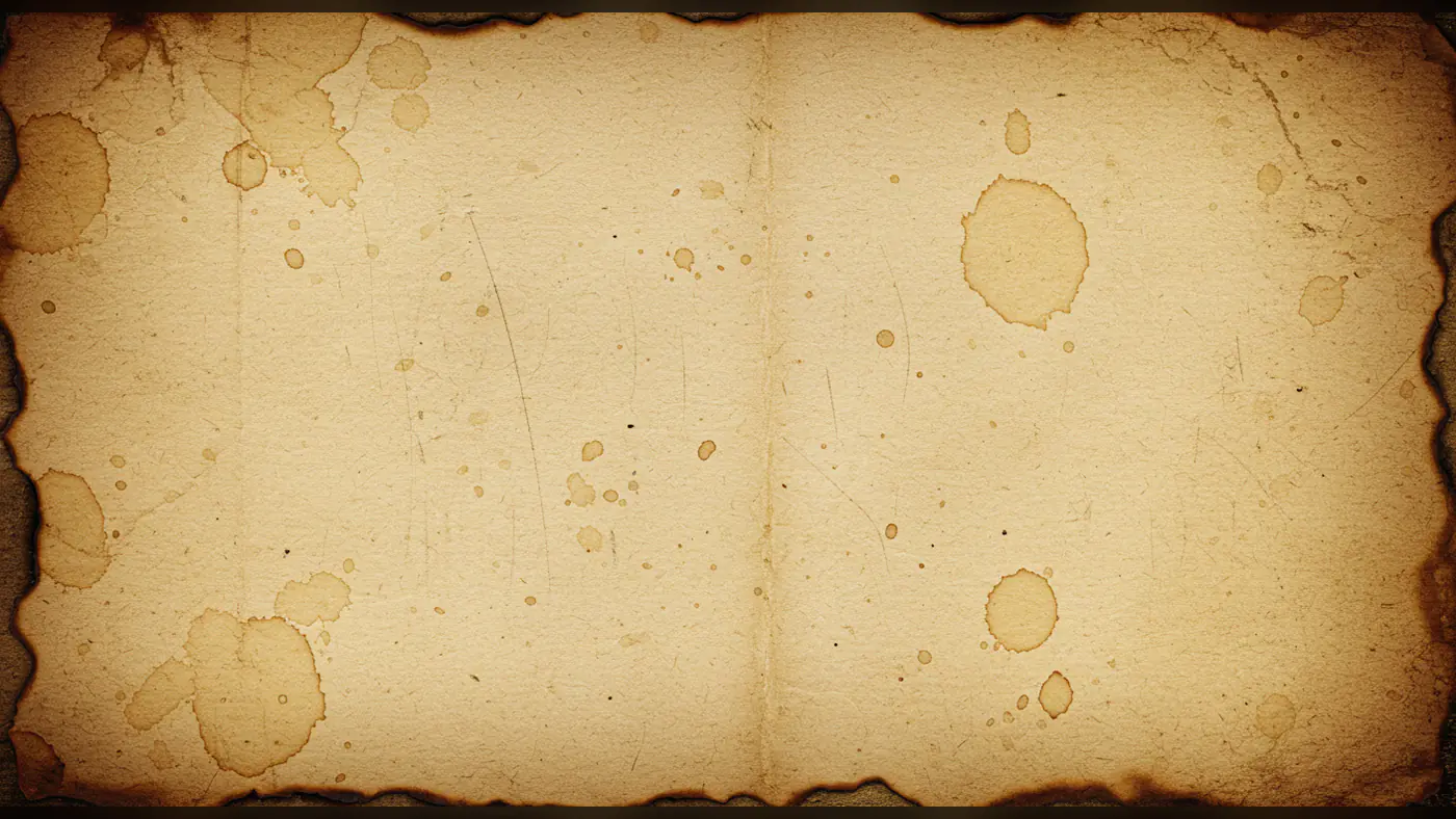 Old Burnt Paper Texture with Stains and Torn Edges for Vintage Design