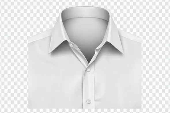 White Formal Shirt Collar PNG Clipart for Fashion Design Mockups