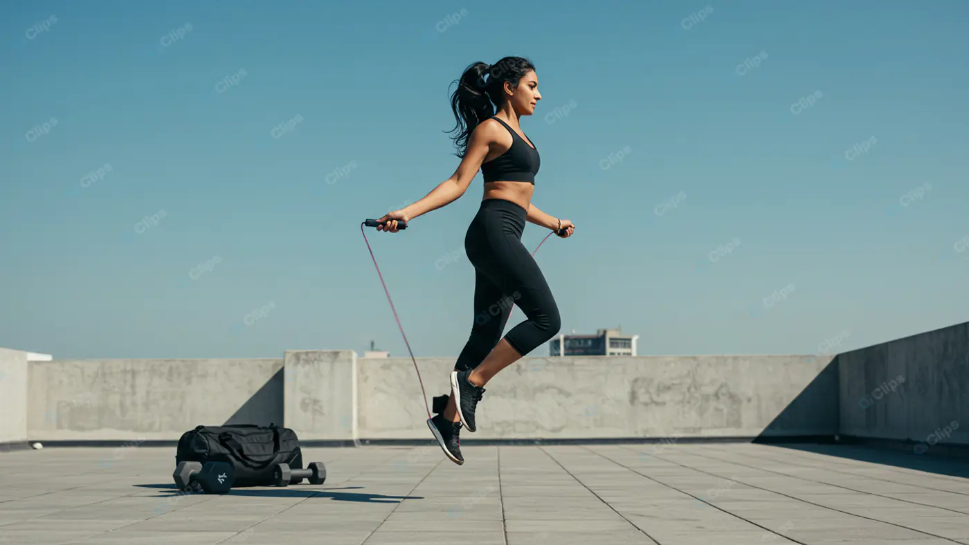 Urban Rooftop Jump Rope Workout