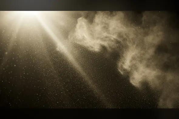 Mystical Sunbeam Dust Overlay Background