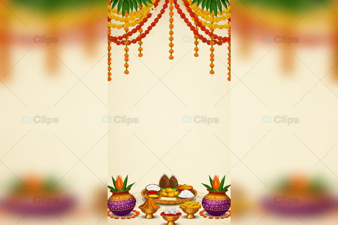 Traditional Vertical Pooja Background