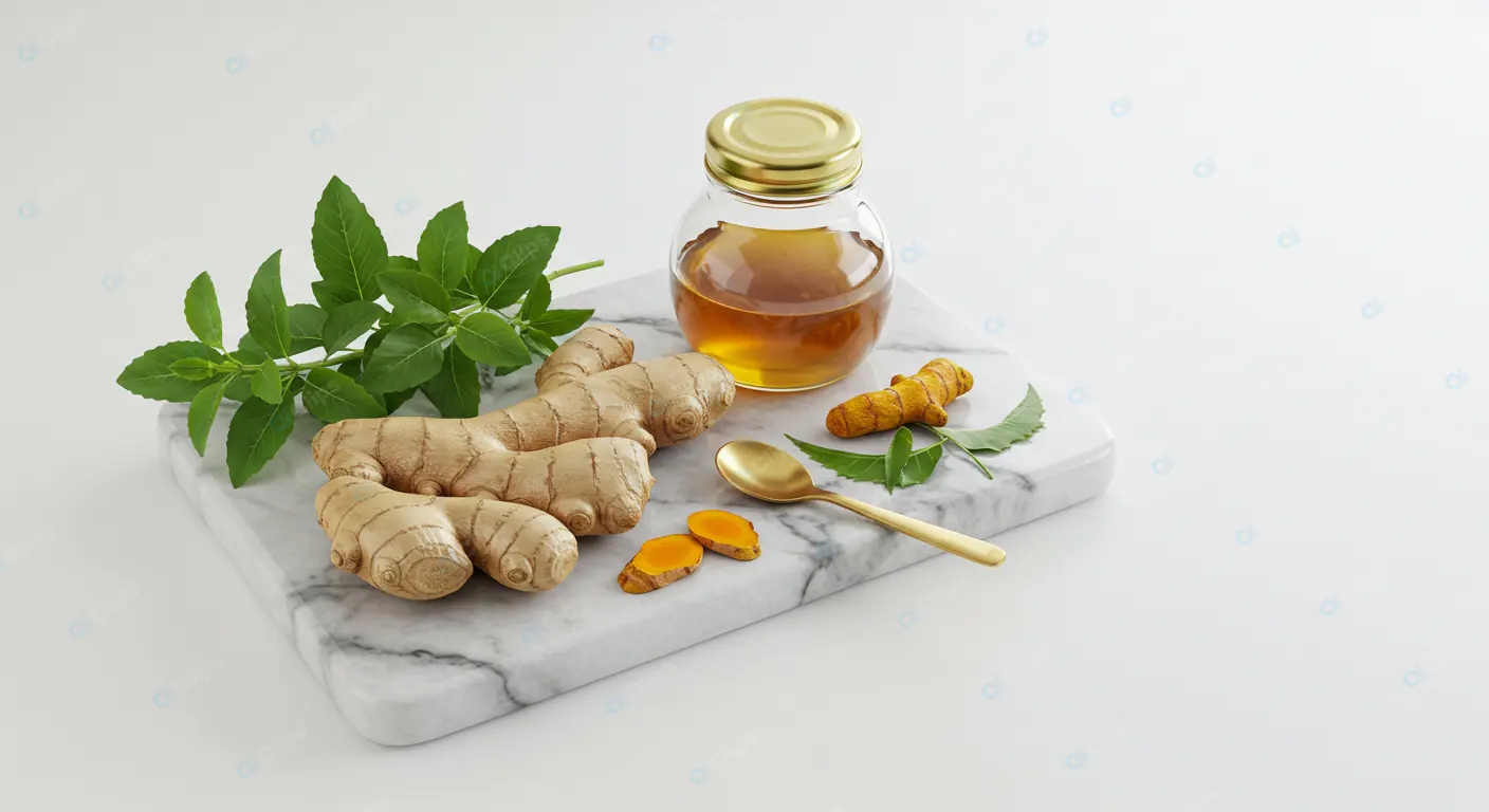 Ginger and Honey Wellness Composition