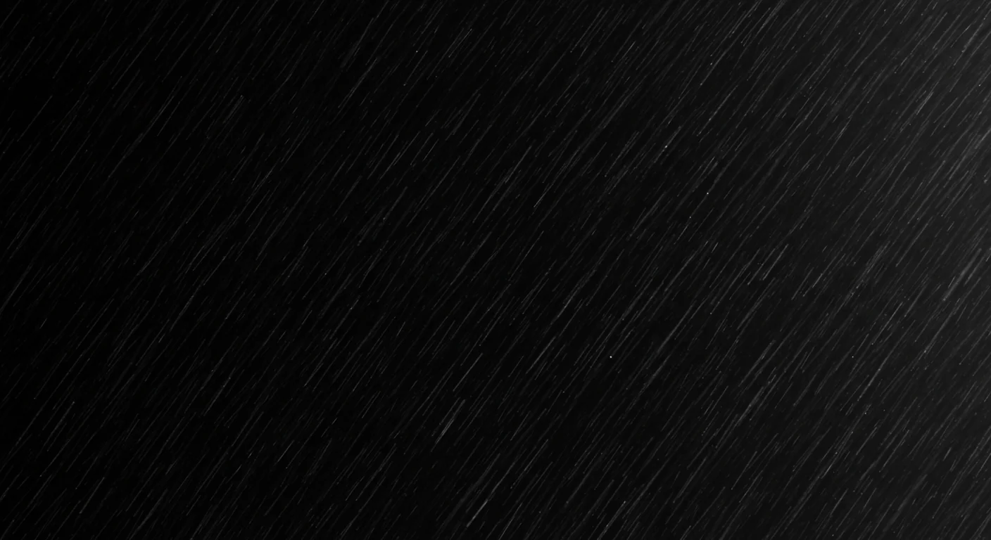 Heavy Diagonal Rain Overlay on Black Background