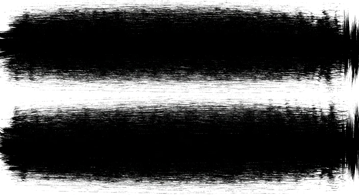 Horizontal White Brush Stroke on Black Grunge Background