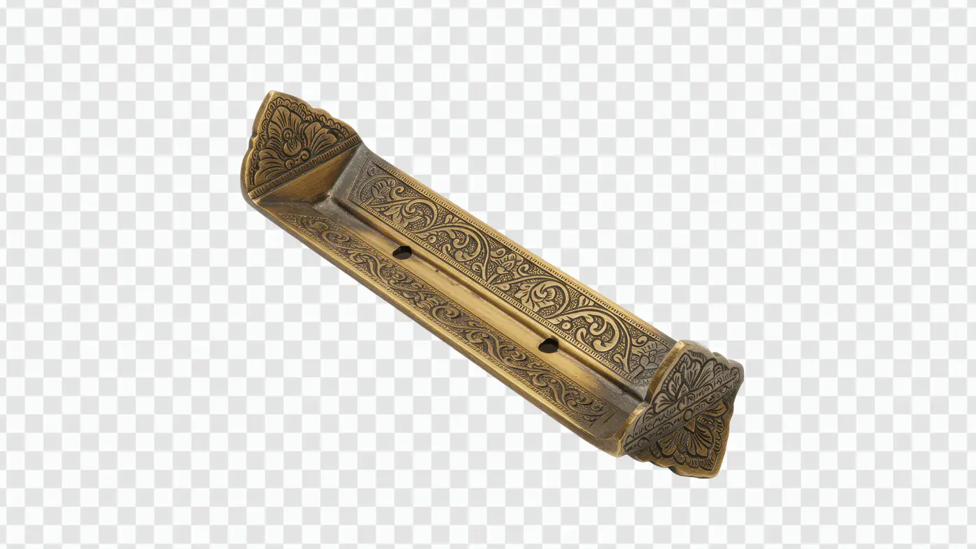 Antique Brass Incense Holder PNG