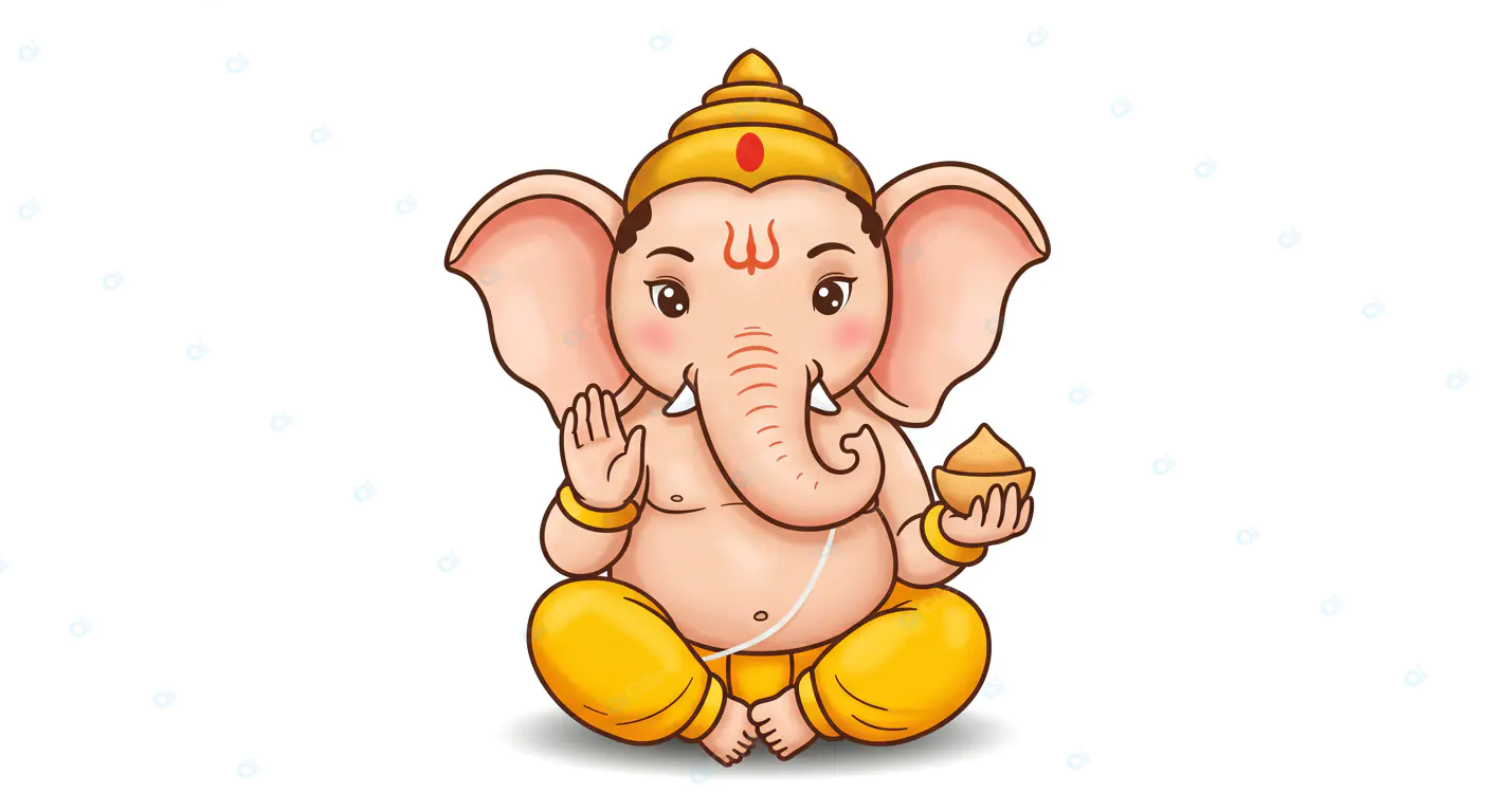 Adorable Bal Ganesha Illustration
