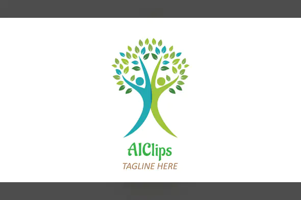 Tree of Life Logo with Human Figures for Wellness, Nature, and Community Brands