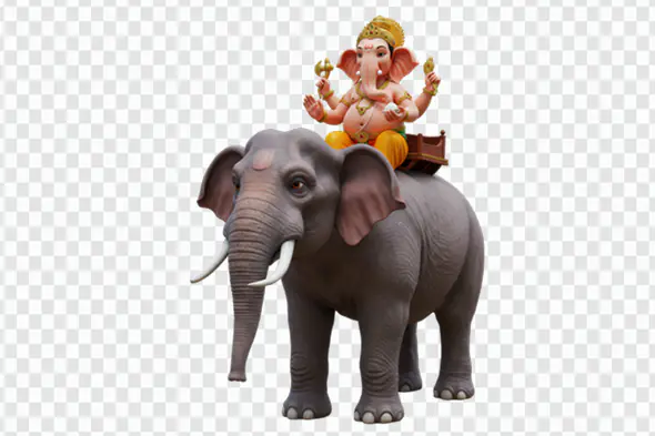 Ganesha Riding Majestic Elephant