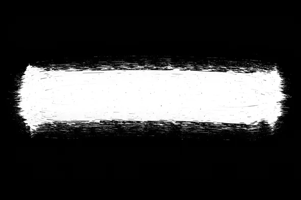 Thick White Paint Stroke on Black Canvas Background