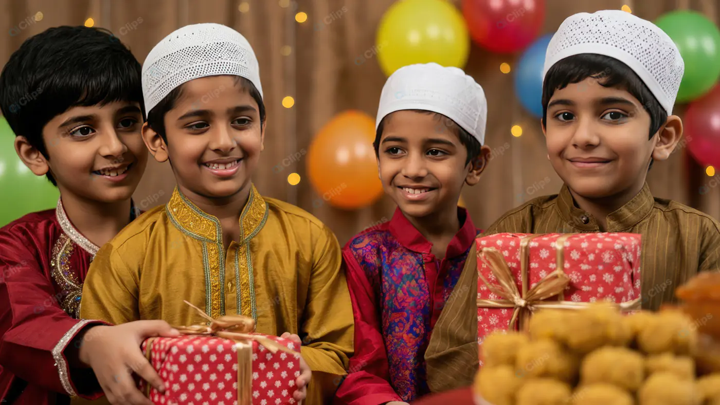 Festive Eid Celebration with Children